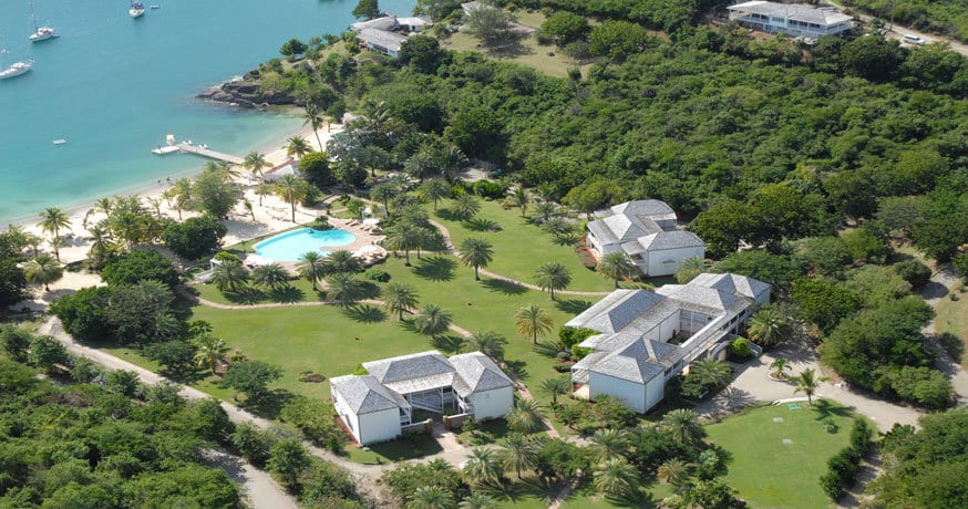 Ariel view of The Inn at English Harbour in Antigua
