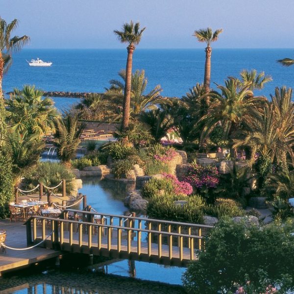 Tropical view of the Annabelle Hotel Paphos in Cyprus
