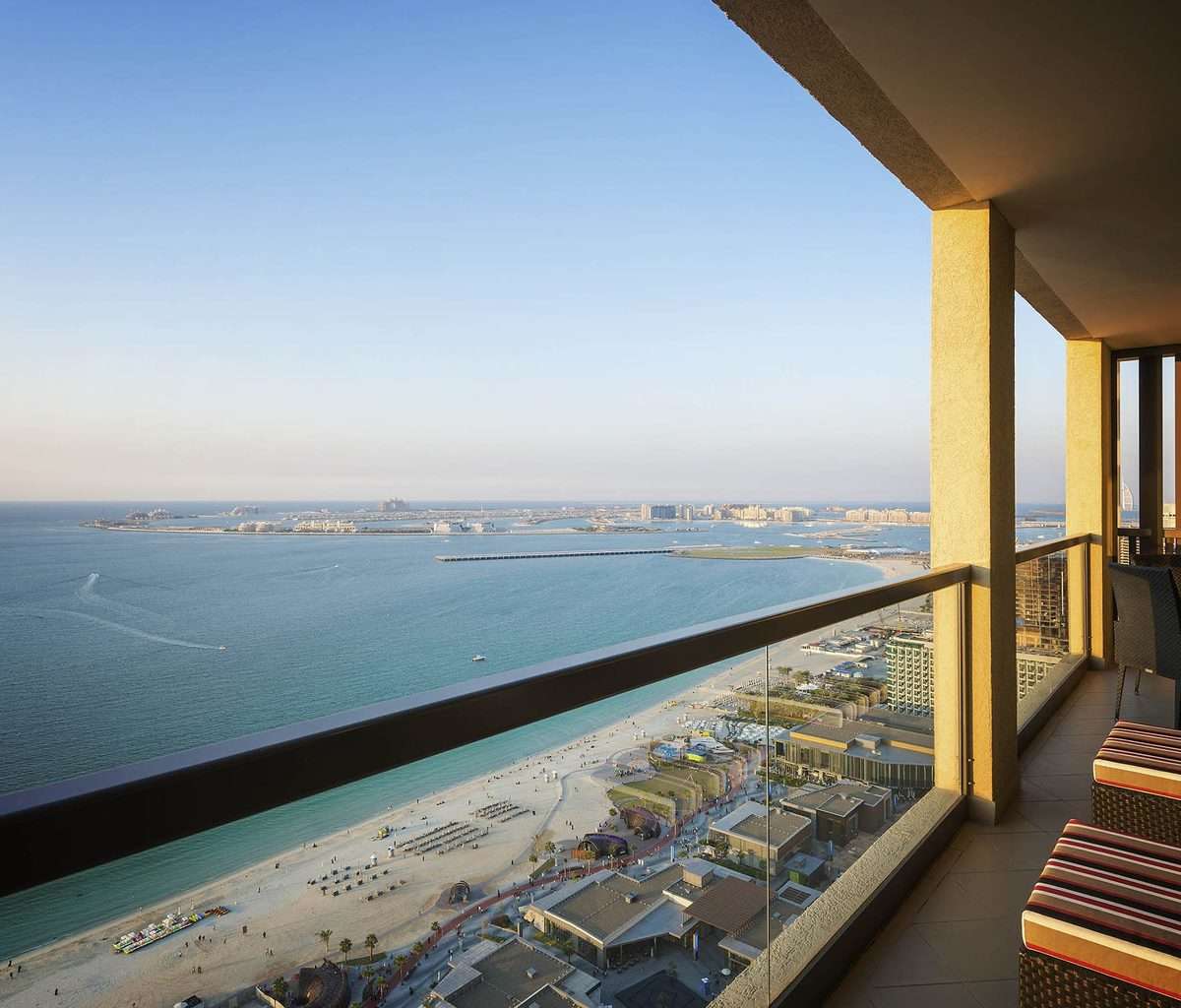 View from one of the balconies at Sofitel Jumeirah Beach, overlooking the Arabian Gulf