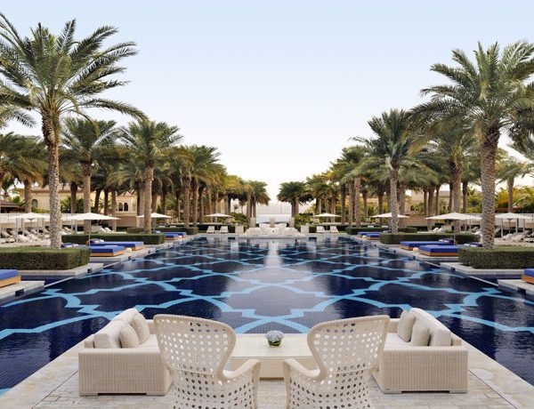 View of the swimming pool at One and Only The Palm in Dubai